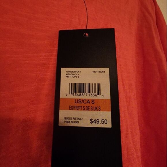 NWT Jones New York coral colored blouse S - Picture 4 of 5